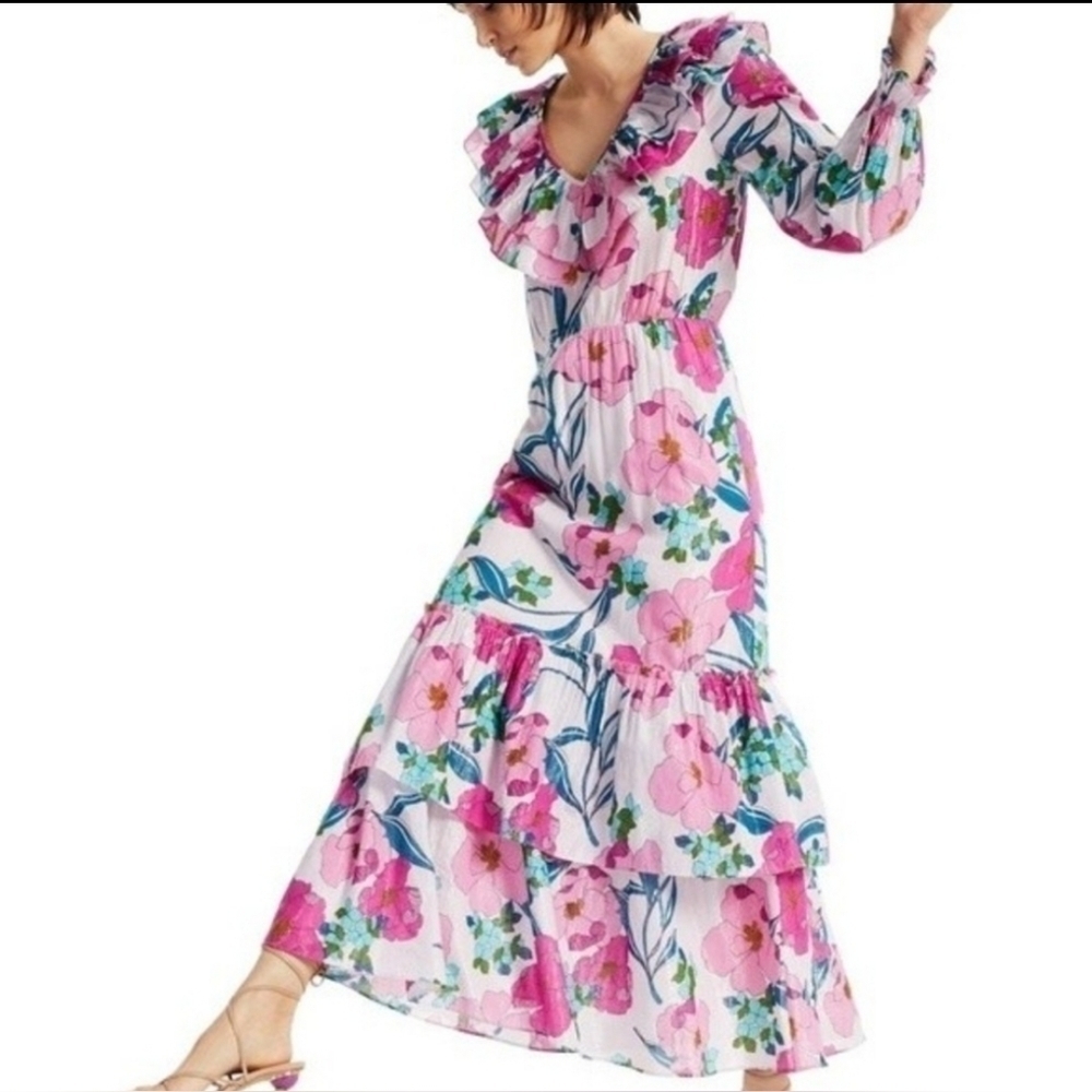 INC; Floral-Print Ruffled Maxi Dress in Naveena Floral,Created for Macy'…